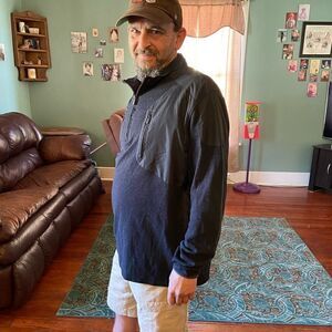 Bugatchi Pull Over Jacket with Pockets Gray LN